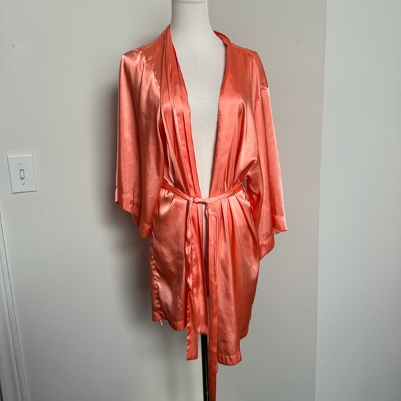 La Senza satin peachy Kimono Robe coquette SM - Picture 2 of 5
